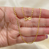Oro Laminado Basic Necklace, Gold Filled Style Mariner Design, Polished, Golden Finish, 04.32.0021.22 (0.40 Gauge, 02 MM Thickness, 22 Inches Length)