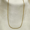 Oro Laminado Basic Necklace, Gold Filled Style Mariner Design, Polished, Golden Finish, 04.32.0021.22 (0.40 Gauge, 02 MM Thickness, 22 Inches Length)