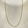 Oro Laminado Basic Necklace, Gold Filled Style Box Design, Polished, Golden Finish, 04.09.0188.18 (120 Gauge, 01 MM Thickness, 18 Inches Length)