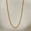 Oro Laminado Basic Necklace, Gold Filled Style Curb Design, Polished, Golden Finish, 04.58.0003.18 (0.40 Gauge, 01 MM Thickness, 18 Inches Length)