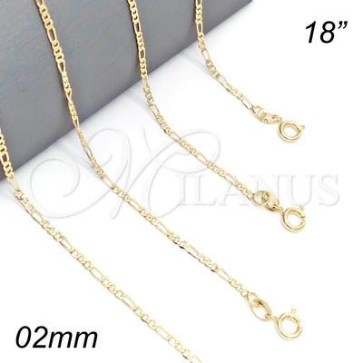 Collar de Oro Laminado 04.58.0004.18 por Mayoreo, vista principal del producto