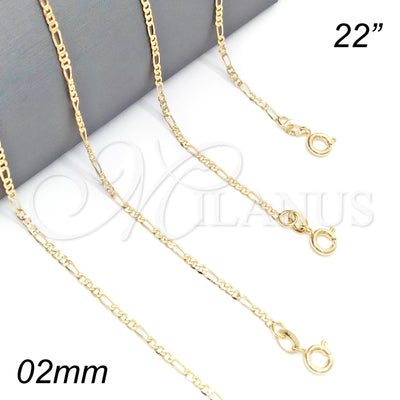 Collar de Oro Laminado 04.58.0004.22 por Mayoreo, vista principal del producto