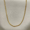 Oro Laminado Basic Necklace, Gold Filled Style Curb Design, Polished, Golden Finish, 04.58.0005.16 (0.60 Gauge, 02 MM Thickness, 16 Inches Length)