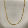 Oro Laminado Basic Necklace, Gold Filled Style Curb Design, Polished, Golden Finish, 04.58.0005.20 (0.60 Gauge, 02 MM Thickness, 20 Inches Length)