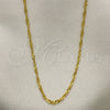 Oro Laminado Basic Necklace, Gold Filled Style Singapore Design, Polished, Golden Finish, 04.58.0006.18 (0.40 Gauge, 02 MM Thickness, 18 Inches Length)