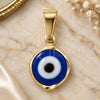 Oro Laminado Fancy Pendant, Gold Filled Style Evil Eye Design, Polished, Golden Finish, 05.32.0077.2
