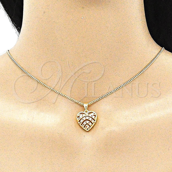 Gold Filled Ring — Earring and Pendant Adult Set Heart Design with — alternate product view — SKU 139777 | Oro Laminado anillo — Earring and Pendant Adult Set corazón diseño with — SKU 139777