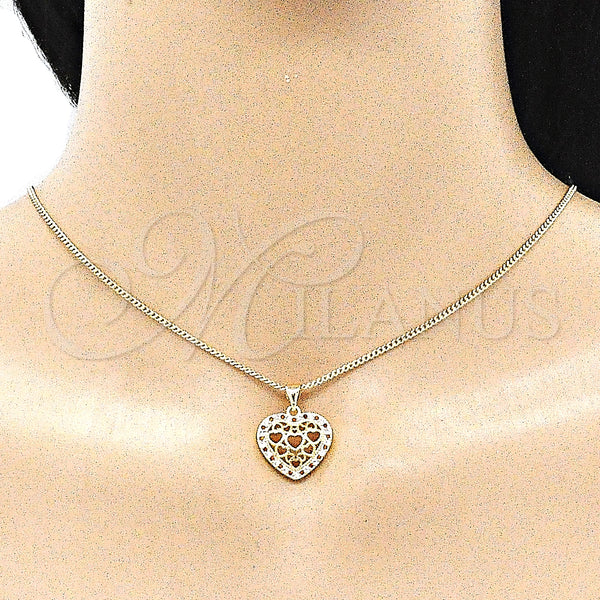 Gold Filled Ring — Earring and Pendant Adult Set Heart Design with — alternate product view — SKU 139815 | Oro Laminado anillo — Earring and Pendant Adult Set corazón diseño with — SKU 139815