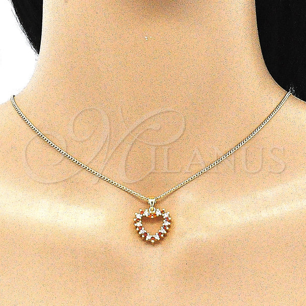 Gold Filled Ring — Earring and Pendant Adult Set Heart Design with — alternate product view — SKU 139821 | Oro Laminado anillo — Earring and Pendant Adult Set corazón diseño with — SKU 139821