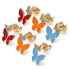 Gold Filled Ring — Stud Earring Butterfly Design with White Micro Pave — alternate product view — SKU 139830 | Oro Laminado anillo — Stud Earring Butterfly diseño with blanco Micro Pave — SKU 139830