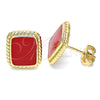 Gold Filled Ring — Stud Earring Red Enamel 02. — alternate product view — SKU 139869 | Oro Laminado anillo — Stud Earring Red Enamel 02. — SKU 139869