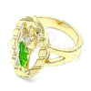 Oro Laminado Elegant Ring, Gold Filled Style San Judas Design, Polished, Tricolor, 01.351.0014.07 (Size 7)