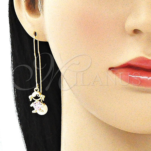 Gold Filled Ring — Threader Earring Little Girl and Heart Design with — alternate product view — SKU 139926 | Oro Laminado anillo — Threader Earring Little Girl and corazón diseño with — SKU 139926