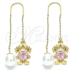 Gold Filled Ring — Threader Earring Little Girl and Heart Design with — main product view — SKU 139926 | Oro Laminado anillo — Threader Earring Little Girl and corazón diseño with — SKU 139926