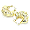 Oro Laminado Small Hoop, Gold Filled Style Hollow Design, Polished, Golden Finish, 02.163.0129.25