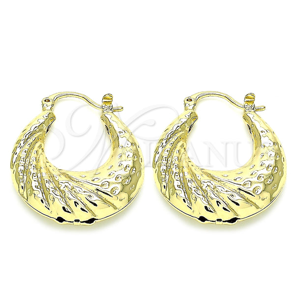 Gold Filled Hoop Earrings — Small Hoop Hollow Design Polished 02. — main product view — SKU 139953 | Oro Laminado aretes de aro — Small Hoop Hollow diseño pulido 02. — SKU 139953