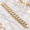 Oro Laminado Fancy Bracelet, Gold Filled Style Matte Finish, Tricolor, 03.331.0099.08 (23 MM Thickness, 8 Inches Length)