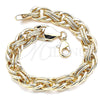 Oro Laminado Fancy Bracelet, Gold Filled Style Polished, Golden Finish, 03.331.0106.08 (11 MM Thickness, 8 Inches Length)