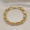 Oro Laminado Fancy Bracelet, Gold Filled Style Polished, Golden Finish, 03.331.0106.08 (11 MM Thickness, 8 Inches Length)