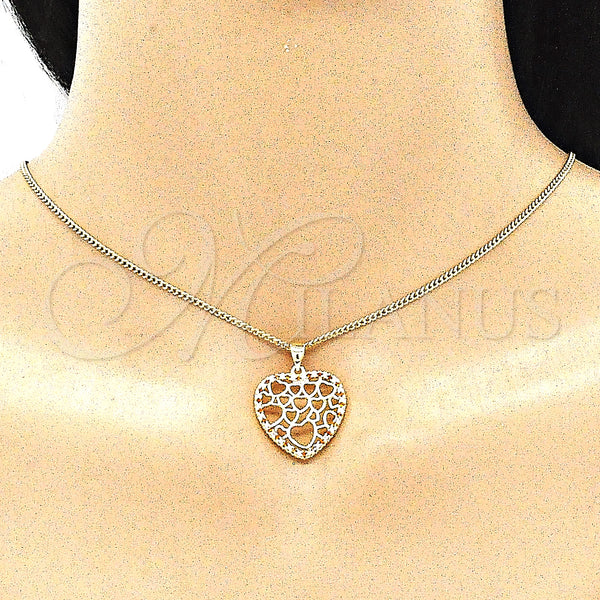 Gold Filled Ring — Earring and Pendant Adult Set Heart Design with — alternate product view — SKU 140082 | Oro Laminado anillo — Earring and Pendant Adult Set corazón diseño with — SKU 140082
