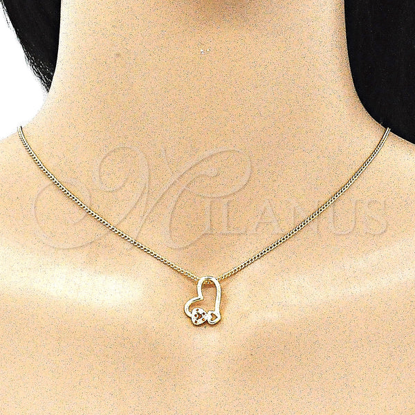 Gold Filled Ring — Earring and Pendant Adult Set Heart Design with — alternate product view — SKU 140132 | Oro Laminado anillo — Earring and Pendant Adult Set corazón diseño with — SKU 140132