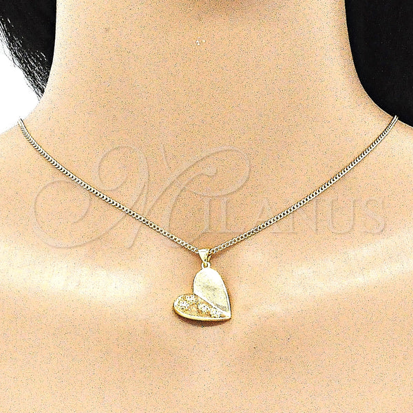 Gold Filled Ring — Earring and Pendant Adult Set Heart Design with — alternate product view — SKU 140140 | Oro Laminado anillo — Earring and Pendant Adult Set corazón diseño with — SKU 140140