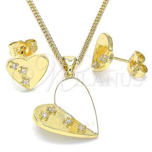 Gold Filled Ring — Earring and Pendant Adult Set Heart Design with — main product view — SKU 140140 | Oro Laminado anillo — Earring and Pendant Adult Set corazón diseño with — SKU 140140