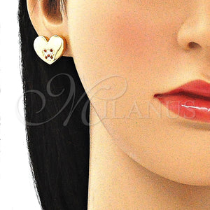 Gold Filled Ring — Earring and Pendant Adult Set Heart Design with — main product view — SKU 140167 | Oro Laminado anillo — Earring and Pendant Adult Set corazón diseño with — SKU 140167
