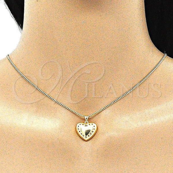 Gold Filled Ring — Earring and Pendant Adult Set Heart Design with — alternate product view — SKU 140173 | Oro Laminado anillo — Earring and Pendant Adult Set corazón diseño with — SKU 140173