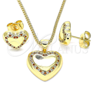 Gold Filled Ring — Earring and Pendant Adult Set Heart Design with — main product view — SKU 140173 | Oro Laminado anillo — Earring and Pendant Adult Set corazón diseño with — SKU 140173