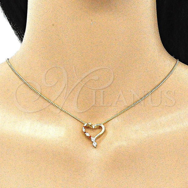 Gold Filled Ring — Earring and Pendant Adult Set Heart Design with — alternate product view — SKU 140179 | Oro Laminado anillo — Earring and Pendant Adult Set corazón diseño with — SKU 140179