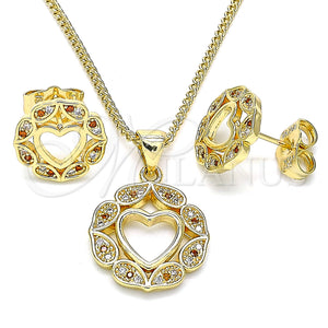 Gold Filled Ring — Earring and Pendant Adult Set Heart Design with — main product view — SKU 140184 | Oro Laminado anillo — Earring and Pendant Adult Set corazón diseño with — SKU 140184