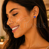 Gold Filled Ring — Stud Earring Evil Eye and Elephant Design Blue — alternate product view — SKU 140186 | Oro Laminado anillo — Stud Earring Evil Eye and Elephant diseño Blue — SKU 140186