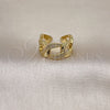 Oro Laminado Multi Stone Ring, Gold Filled Style Miami Cuban Design, Polished, Golden Finish, 01.341.0012 (One size fits all)