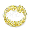 Oro Laminado Elegant Ring, Gold Filled Style Paperclip Design, Polished, Golden Finish, 01.341.0014 (One size fits all)
