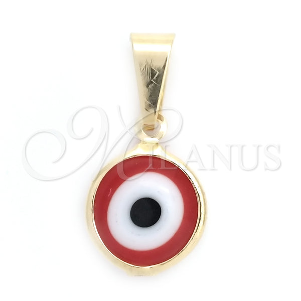 Gold Filled Pendant — Fancy Pendant Evil Eye Design Red Enamel 05.32. — main product view — SKU 140416 | Oro Laminado dije — elegante Pendant Evil Eye diseño Red Enamel 05.32. — SKU 140416