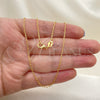 Oro Laminado Basic Necklace, Gold Filled Style Paperclip Design, Polished, Golden Finish, 04.32.0022.22 (0.50 Gauge, 01 MM Thickness, 22 Inches Length)