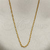 Oro Laminado Basic Necklace, Gold Filled Style Paperclip Design, Polished, Golden Finish, 04.32.0022.22 (0.50 Gauge, 01 MM Thickness, 22 Inches Length)