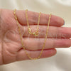 Oro Laminado Basic Necklace, Gold Filled Style Paperclip Design, Polished, Golden Finish, 04.32.0023.22 (0.60 Gauge, 02 MM Thickness, 22 Inches Length)