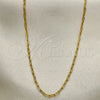 Oro Laminado Basic Necklace, Gold Filled Style Paperclip Design, Polished, Golden Finish, 04.32.0023.22 (0.60 Gauge, 02 MM Thickness, 22 Inches Length)