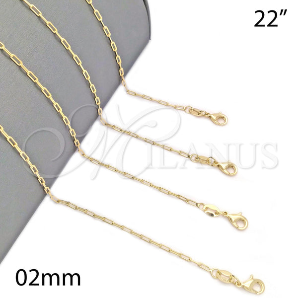 Gold Filled Necklace — Basic Necklace Paperclip Design Polished 04.32. 0.60 Gauge — main product view — SKU 140427 | Oro Laminado collar — básico Necklace Paperclip diseño pulido 04.32. 0.60 Gauge — SKU 140427