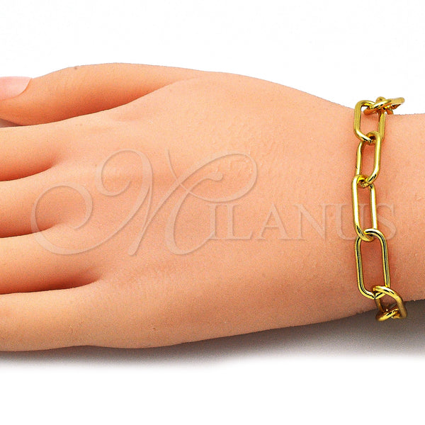 Gold Filled Bracelet — Basic Bracelet Paperclip Design Polished 03. 08 MM — alternate product view — SKU 140439 | Oro Laminado brazalete — básico Bracelet Paperclip diseño pulido 03. 08 MM — SKU 140439
