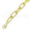 Oro Laminado Basic Bracelet, Gold Filled Style Paperclip Design, Polished, Golden Finish, 03.341.0122.08 (08 MM Thickness, 8 Inches Length)