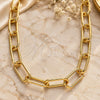 Oro Laminado Basic Necklace, Gold Filled Style Paperclip Design, Polished, Golden Finish, 04.341.0081.18 (08 MM Thickness, 18 Inches Length)