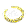 Oro Laminado Multi Stone Ring, Gold Filled Style Infinite Design, with White Micro Pave, Polished, Golden Finish, 01.341.0024 (One size fits all)