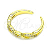 Oro Laminado Multi Stone Ring, Gold Filled Style Infinite Design, with White Micro Pave, Polished, Golden Finish, 01.341.0024 (One size fits all)