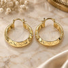 Oro Laminado Medium Hoop, Gold Filled Style Diamond Cutting Finish, Golden Finish, 02.170.0377.30