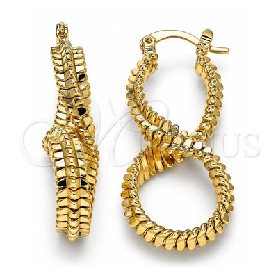 Oro Laminado Small Hoop, Gold Filled Style Polished, Golden Finish, 02.170.0381.15