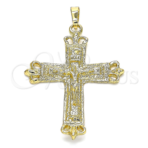 Gold Filled Pendant — Religious Pendant Crucifix Design Polished 05. — main product view — SKU 140507 | Oro Laminado dije — Religious Pendant Crucifix diseño pulido 05. — SKU 140507