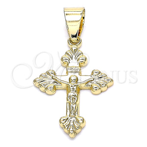 Gold Filled Pendant — Religious Pendant Crucifix Design Polished 05. — main product view — SKU 140517 | Oro Laminado dije — Religious Pendant Crucifix diseño pulido 05. — SKU 140517
